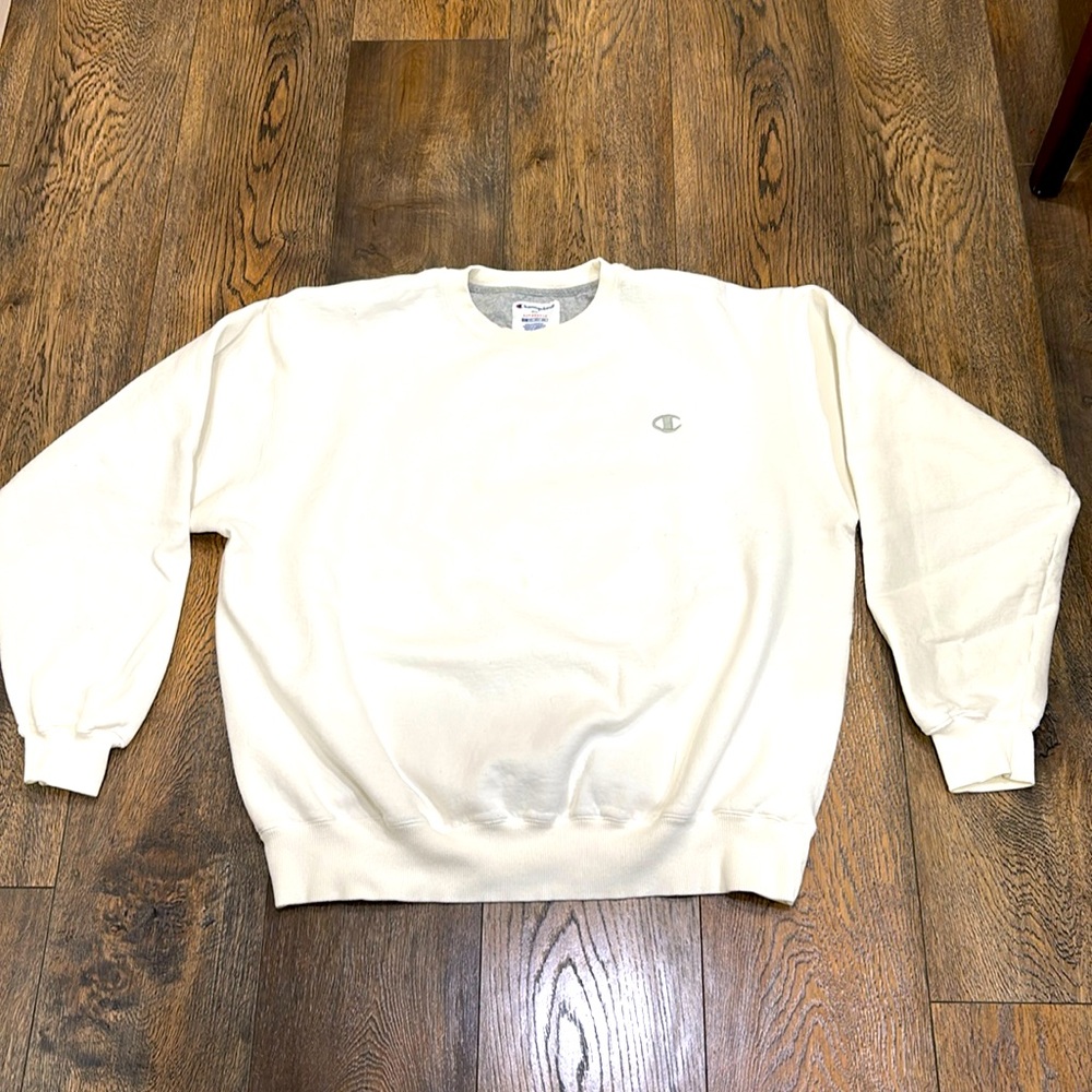 Vintage champion, Eco authentic extra large white crewneck excellent condition